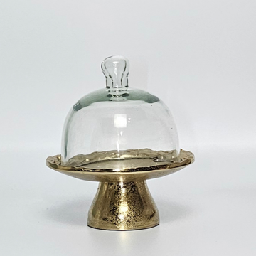 Small Brassie Bronze Bella Cloche Dome – Luxury Decorative Display for Keepsakes, Centerpieces, and Home Décor - AllureAbode Décor