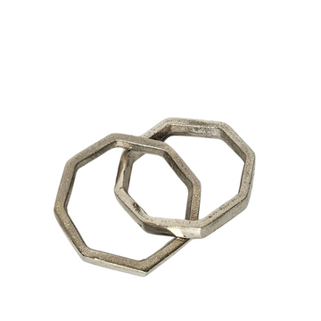 Silver 2 Ring Links - AllureAbode Décor