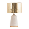 Modern Table Lamp with Metal Drum Shade – Stylish Lighting for Living Rooms & Bedrooms - AllureAbode Décor 