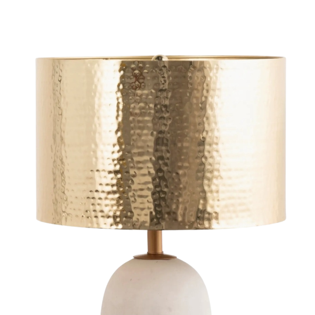 Modern Table Lamp with Metal Drum Shade – Stylish Lighting for Living Rooms & Bedrooms - AllureAbode Décor 