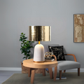 Modern Table Lamp with Metal Drum Shade – Stylish Lighting for Living Rooms & Bedrooms - AllureAbode Décor 