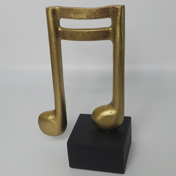 Celebrate Your Love for Music with This Golden Eighth Note Sculpture - AllureAbode Décor 