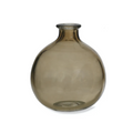 Smoky Brown Balloon Vase, 8” Recycled Glass for Eco-Chic Home Decor – Modern Vintage Appeal, Perfect for Shelves Tables - AllureAbode Décor 
