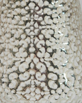 Luxury Mercury Dimpled White & Gold Glass Vase – 10.5