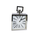 Square Nickel Timeless Table Clock by Brewster Collections – A Masterpiece of Sophistication - AllureAbode Décor 