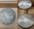 Art Deco Silver Crackled Sunburst Inspired Cabinet Knobs – Set of 4” - AllureAbode Décor 