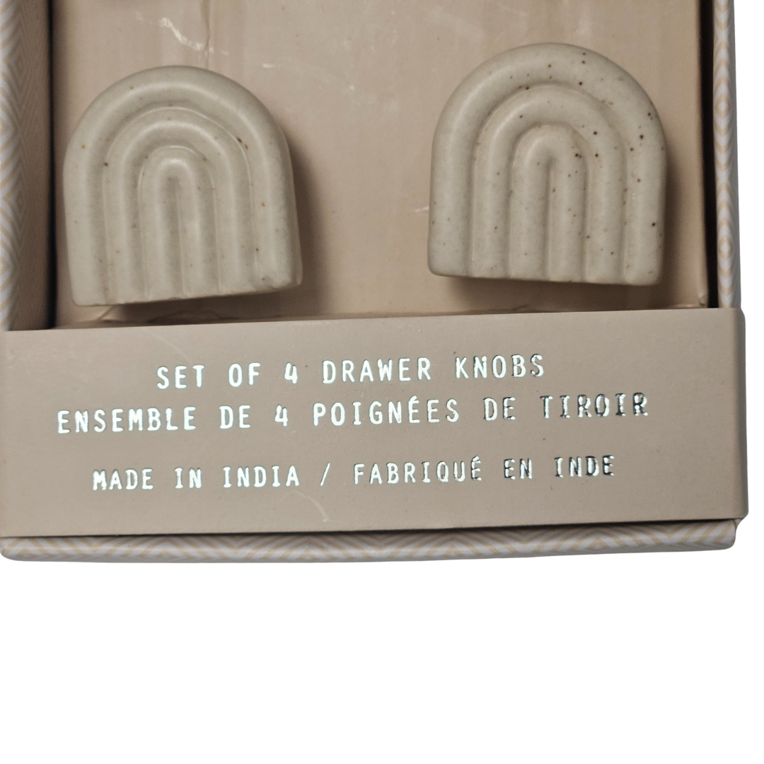 Boho Arch Terrazzo Ceramic Cabinet Knobs – Set of 4 - AllureAbode Décor 