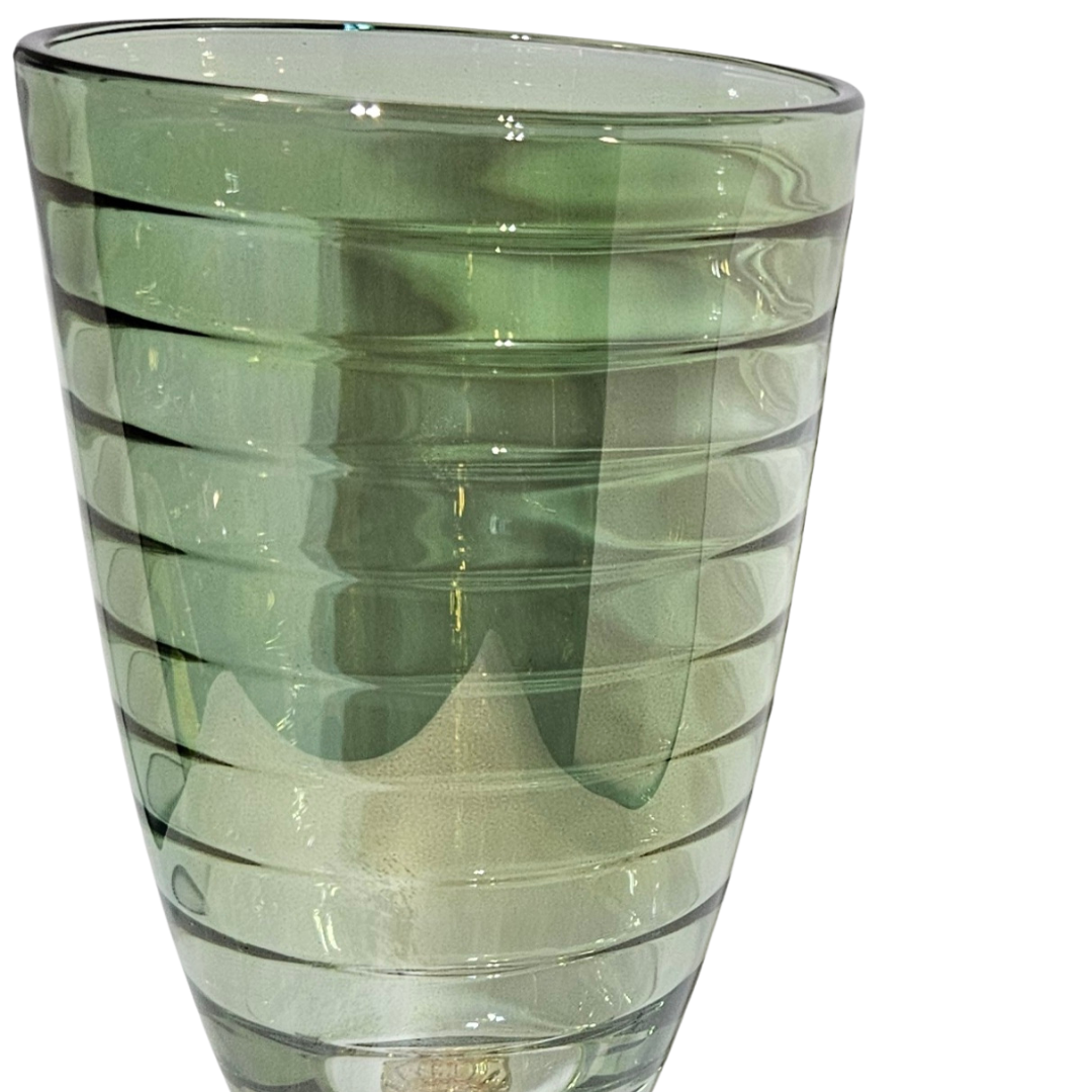 Large Green and Amber Vase - AllureAbode Décor 