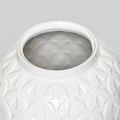 Tall White Ceramic Temple Jar - AllureAbode Décor 