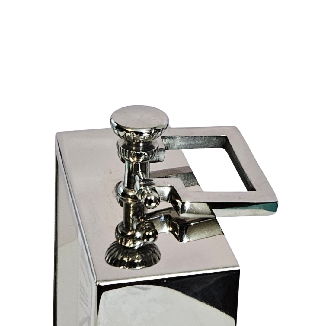 Square Nickel Timeless Table Clock by Brewster Collections – A Masterpiece of Sophistication - AllureAbode Décor 