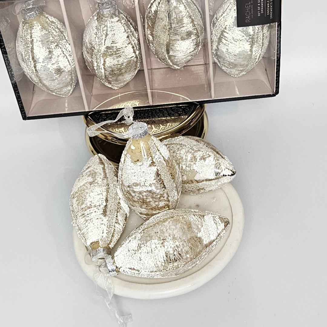 Frosted Oval Ornament - AllureAbode Décor 