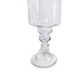 Tall Bubble Neck Hurricane Pedestal Vase – Luxurious 15.3