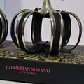 Christian Siriano Nickel Steel and Black Pumpkins Set – Luxe Seasonal Décor - AllureAbode Décor 