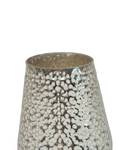 Luxury Mercury Dimpled White & Gold Glass Vase – 10.5