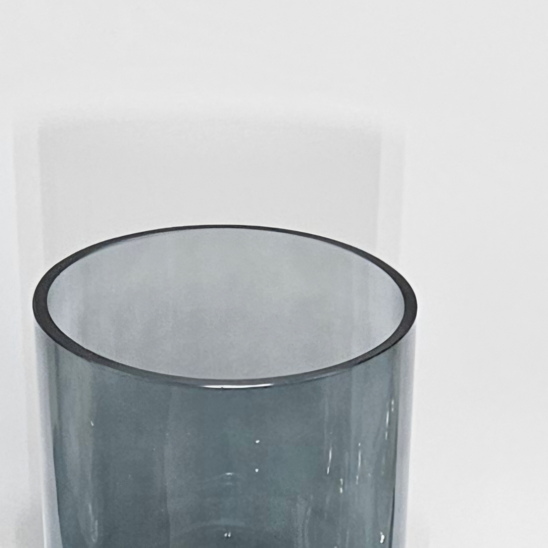 Smoky Deep Blue Bubble Vase - AllureAbode Décor 