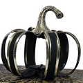 Christian Siriano Nickel Steel and Black Pumpkins Set – Luxe Seasonal Décor - AllureAbode Décor 