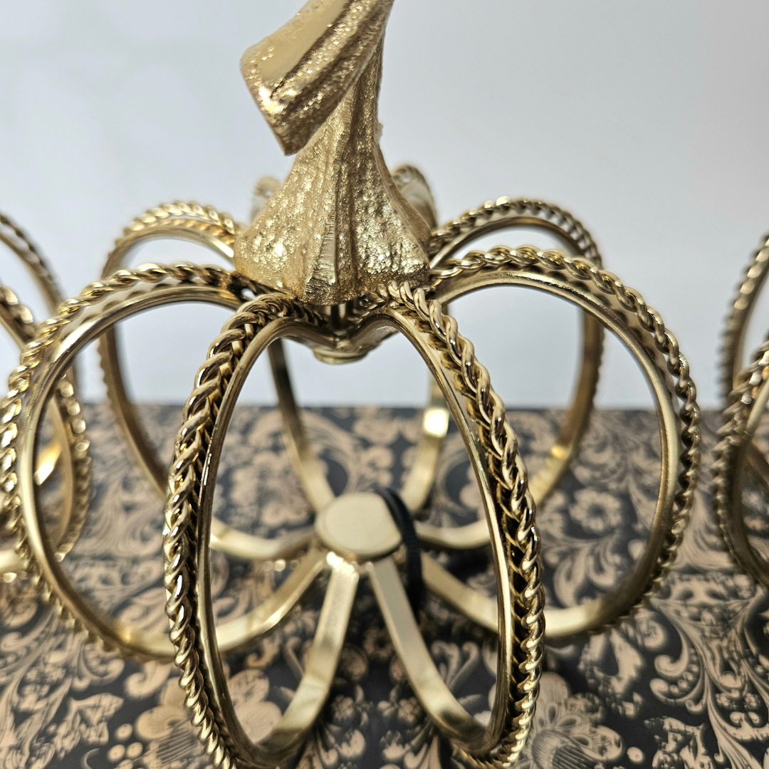 Gold Wire Rope Pumpkin Designer Accent by Christian Siriano - AllureAbode Décor 