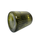 Hunter-Green Ribbed Glass Vase – 5.91