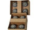 Boho Ceramic Cabinet Knobs – Blue Base with Pearl White Leaves, Set of 4 - AllureAbode Décor 