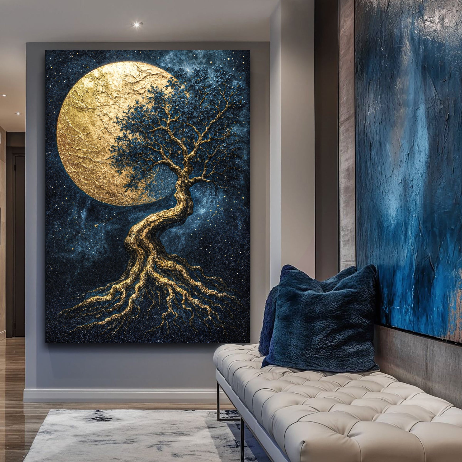Lunar Tree of Life Wall Art - Custom Wall Art Gift, Made in USA - AllureAbode Décor 