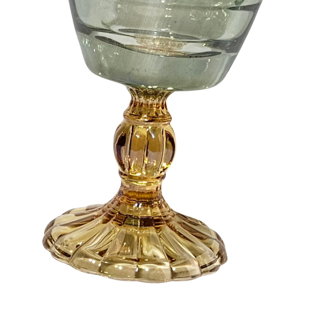 Large Green and Amber Vase - AllureAbode Décor 