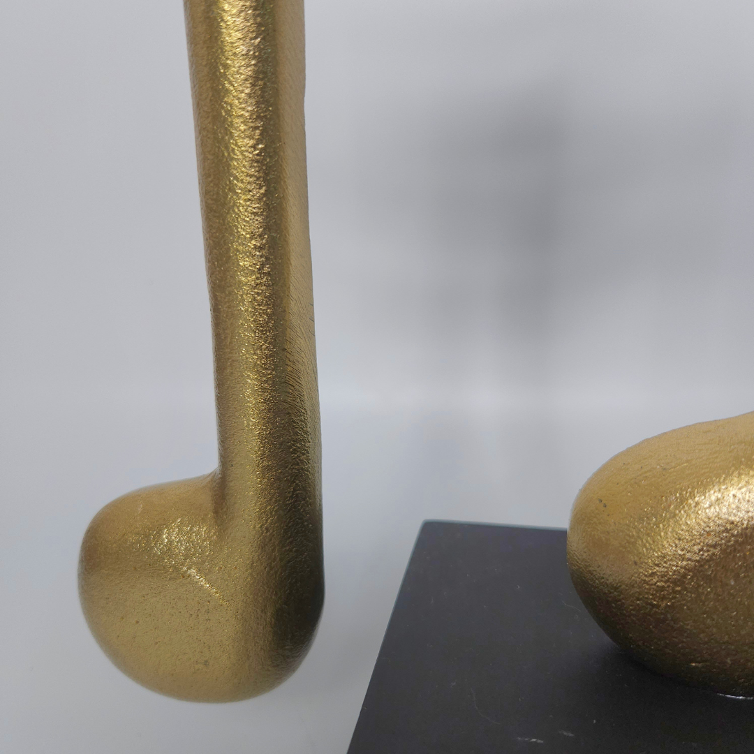 Celebrate Your Love for Music with This Golden Eighth Note Sculpture - AllureAbode Décor 
