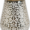 Luxury Hammered Mercury Glass Vase | White & Gold Decorative Vase | Modern Glam Home Décor Centerpiece - AllureAbode Décor 