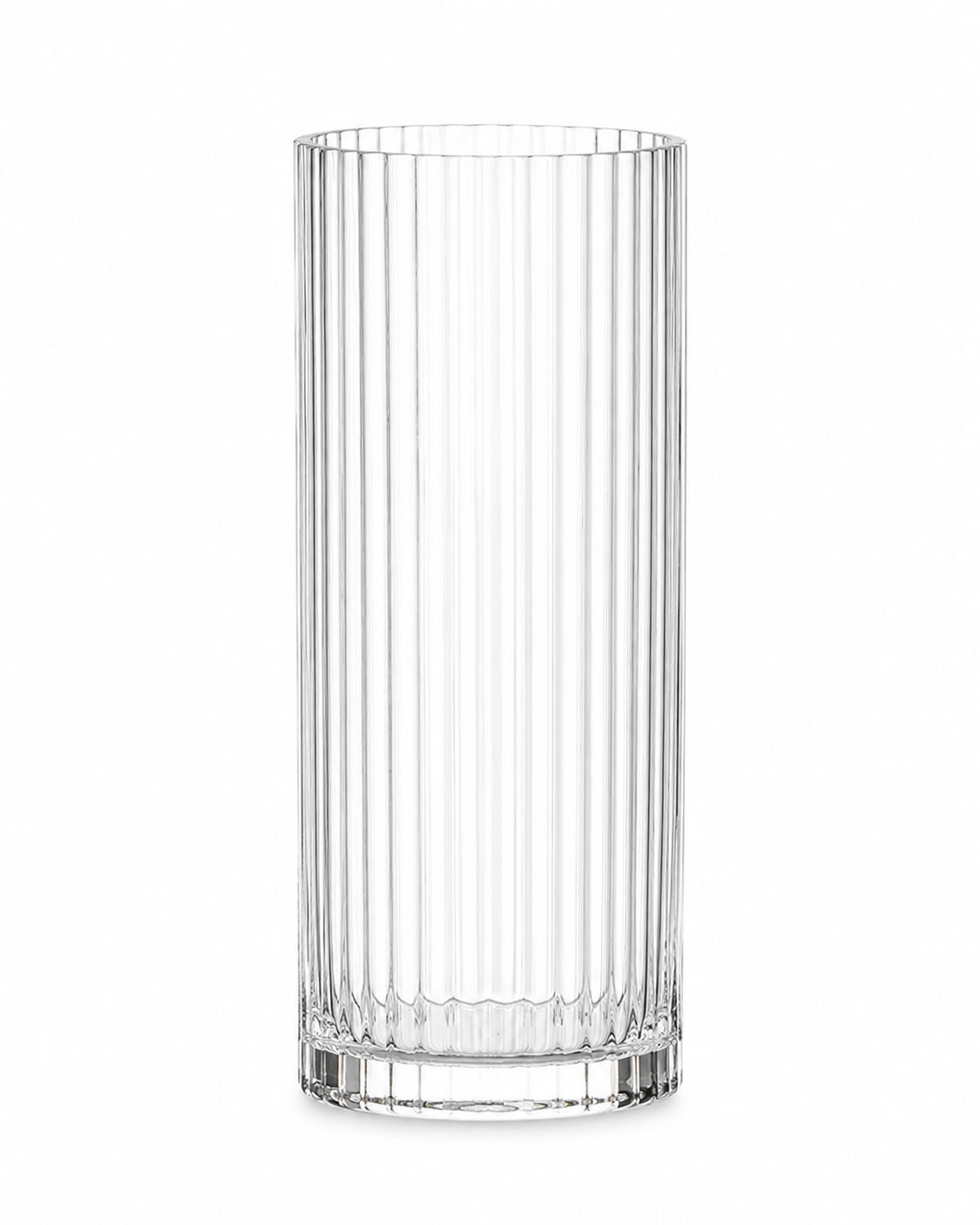 14" Ribbed Cylinder Vase – Modern Elegance Redefined | Modern and Luxury Interiors - AllureAbode Décor 