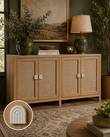 Boho Arch Terrazzo Ceramic Cabinet Knobs – Set of 4 - AllureAbode Décor 
