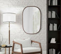 Modern Rectangular LED Mirror – Handmade Asymmetrical Wall Decor - AllureAbode Décor 